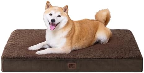 EHEYCIGA Orthopedic Dog Bed Large with Removable Washable Cover, 36IN Brown