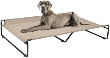 Veehoo Outdoor Elevated Dog Bed, Cooling Raised Dog Beds for Large Dogs
