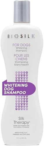BioSilk for Dogs Silk Therapy Whitening Dog Shampoo, 12 Fl Oz