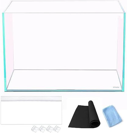 Allcolor Low Iron Glass Ultra Clear Rimless Aquarium Tank (15Gal)