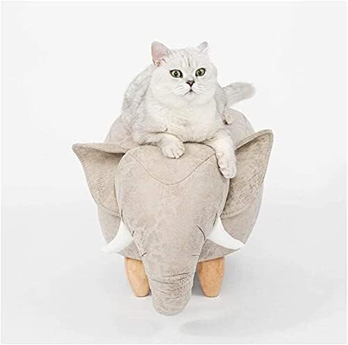 Pet Litter Cat Bed Multifunctional Solid Wood Footstool Dual Purpose Pet Supplies Semi-Enclosed 69X35x34cm(Color:B) (A)