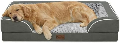 Orthopedic Dog Bed for Extra Large Dogs, 42x30in, Dark Grey