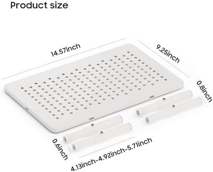 W‌SOWX Adjustable Automatic Cat Feeder Stand, Elevated Cat Food Stand,White