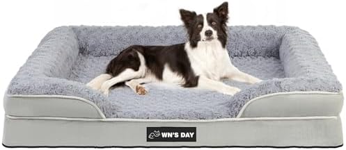 Orthopedic Dog Beds Medium Large Sized Dog, Dog Sofa Bed, Pet Beds(Grey, L)