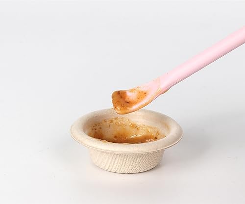 2Pcs Pink Reptile Feeding Spoon, Crested Gecko Food Mixing Spatula