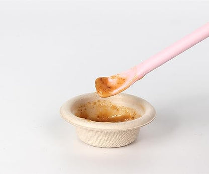 2Pcs Pink Reptile Feeding Spoon, Crested Gecko Food Mixing Spatula