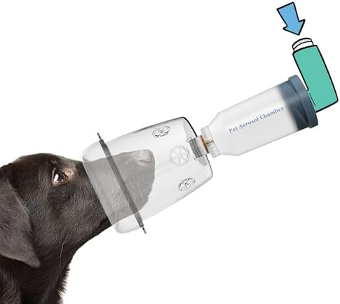 Canine Aerosol Chamber Inhaler Spacer for Cats, Dogs, Horse and Other Wildlife (M- Medium Dogs)