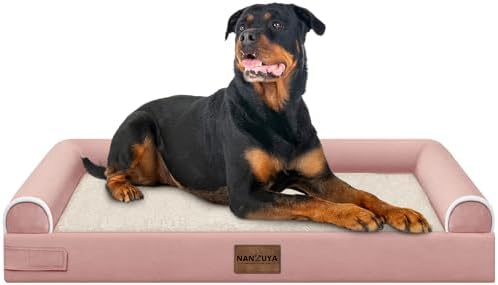 NANUYA Orthopedic Dog Bed for XX-Large Dogs, 44 x 34 Inch, Pink