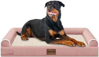 NANUYA Orthopedic Dog Bed for XX-Large Dogs, 44 x 34 Inch, Pink