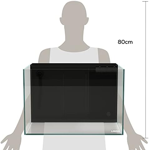 LANDEN EzFlux 60 Rimless 26 Gallon Rear Filtration Tank, Pump Included