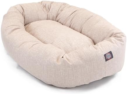 Majestic Pet Bagel Calming Dog Bed, 32 Inch Medium, Round, Washable, Pink