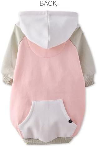 Pet Passion Rocky II Dog Hoodie, Pink Color Block, Medium