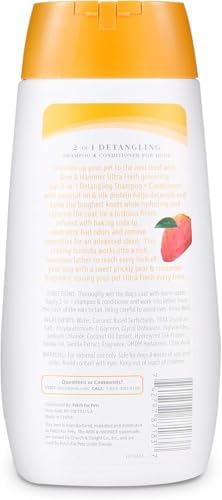 Arm & Hammer Detangling Dog Shampoo, Cucumber Prickly Pear, 16 Fl Oz, 2-Pk