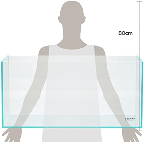 LANDEN Aquarium 100P 50 Gallon Ultra Clear Glass Rimless Fish Tank
