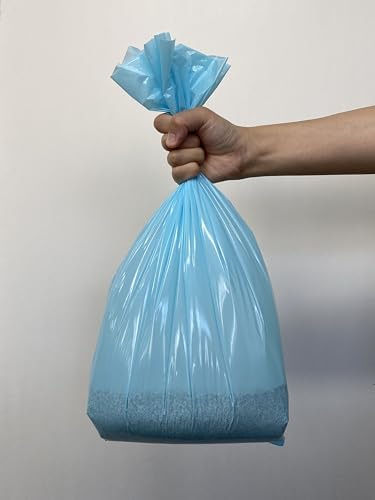 Best Odor-Sealing Cat Poop Bags, BOS for Pet Waste & Kitty Litter - Disposal Bags - Scent & Smell Free (60 bags) [Size: L, Color: Light blue] NOT a litter box liner (Pack of 2)