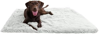 Best Friends by Sheri Calming Shag Dog Blanket – Ultra Soft Faux Fur Pet Throw, Anxiety-Relief, Lightweight Warm Bed Cover for Dogs and Cats, Machine Washable, Frost Gray, 40" x 50"