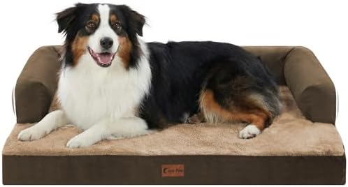 Orthopedic Washable Dog Bed for Medium Dogs, 35x22in, Brown