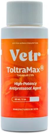 Toltrazuril 2.5% for Horses, Dogs, Cats, 60mL/2 Ounce, for Non-Food Chain Animals
