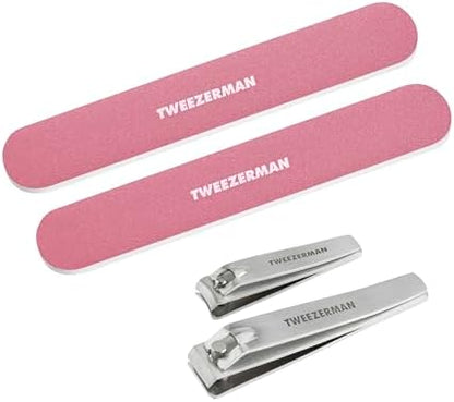 Tweezerman Nail Kit with Clipper & 2 Nail Files Tea Rose