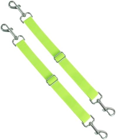 Harrison Howard Fully Elastic Horse Blanket Leg Straps Replacement, Adjustable Stretch Leg Straps for Horse Rugs, Secure Fit for Turnout, Stable & Transport (1 Pair) Fluorescent Yellow Medium