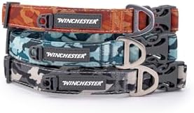 Winchester Printed Designer Dog Collar, Camo, Black, XL