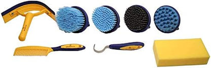 Derby Originals 9Piece Horse Grooming Set with Matching Nylon Carry Bag - Available in 8 Fun Colors, Purple & Lavender