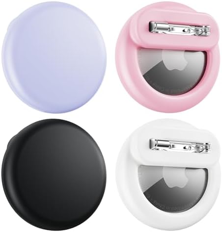 Bingcok Airtag Hidden Holder for Kids with Invisible Pin, 4 Pack