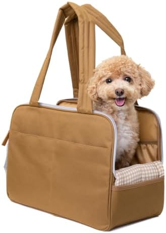Dog Purse Carrier for Small Dogs – Cotton Padded Interior, Multiple Pockets, Breathable Mesh & Comfortable Strap – Durable Polyester Travel Bag, Lightweight Cat Carrier - Versatile Small Pet Bag