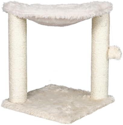 TRIXIE Baza 19.7-in Sisal Cat Tree with Plush Hammock and Toy, Cream
