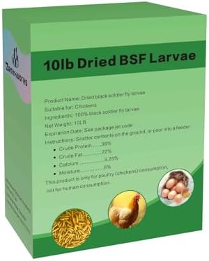 All Natural 10lb Dried BSF Larvae for Chickens