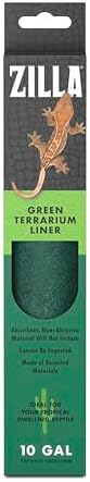 Zilla Reptile Carpet Terrarium Floor Liner, Green, 10G, 9.75 x 19.75