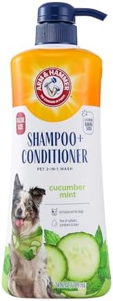 Arm & Hammer 2-in-1 Dog Shampoo & Conditioner, Cucumber Mint, 24 Fl Oz