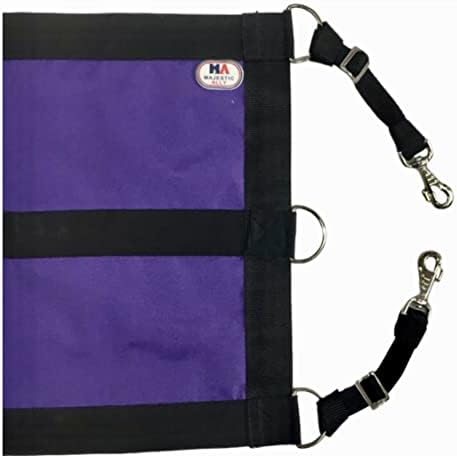 Majestic Ally 1200D 29"x19" Horse Stall Guard with Replaceable and Adjustable Length Straps and Replaceable Hardware (Purple Black)