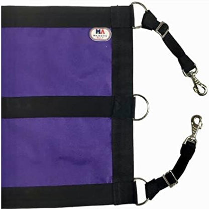 Majestic Ally 1200D 29"x19" Horse Stall Guard with Replaceable and Adjustable Length Straps and Replaceable Hardware (Purple Black)