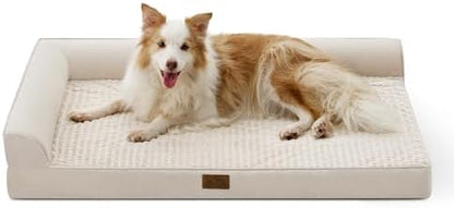COZY KISS Orthopedic Dog Bed for Extra Large Dogs, L Shaped XL 44x32 inch
