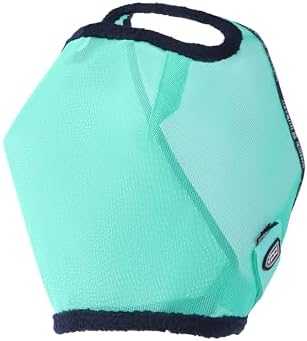 Harrison Howard All Round Mesh Horse Fly Mask UV Protective with Fleece Padded Edging Mint S