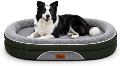 Orthopedic Dog Beds Large Sized Dog, Washable Dog Bed, 42" L, Green