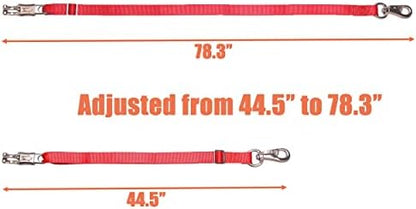 Adjustable Nylon Cross Ties （2 Pack）-Cross Tie with Panic Snap and Bull Snap - Adjusts from 44.5" to 78.3"