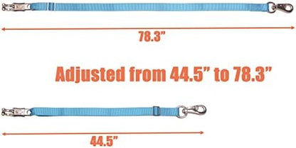 Adjustable Nylon Cross Ties （2 Pack）-Cross Tie with Panic Snap and Bull Snap - Adjusts from 44.5" to 78.3"