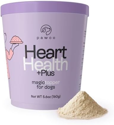 PawCo Dog Food Toppers for Picky Eaters, Heart Health – Supports Heart Function & Energy – Functional Dog Food Flavor Enhancer with Pumpkin, Carrots, & Taurine for Dogs – Magic Topper – 5.6oz