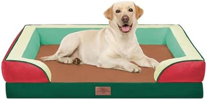 Comfort Expression Orthopedic Dog Bed for Extra Large Dogs with Bolster