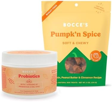 Bocce's Bakery Pumpk'n Spice Soft Dog Treat + Probiotic Supplement Bundle