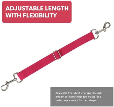 Harrison Howard Fully Elastic Horse Blanket Leg Straps Replacement, Adjustable Stretch Leg Straps for Horse Rugs, Secure Fit for Turnout, Stable & Transport (1 Pair) Rose Pink Medium