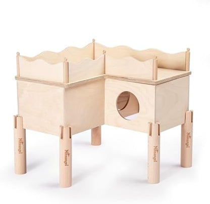Niteangel Set of Beech Stilts for Elevating & Safely Setting Niteangel Multi-Chamber Series Maze House (Set of 5 Stilts (4.33'' H))