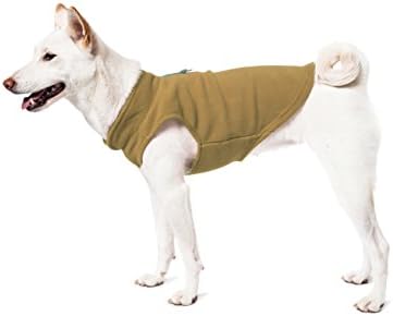 Gooby Fleece Vest Dog Sweater - Clay, Medium - Warm Pullover Fleece Dog Jacket with O-Ring Leash - Winter Small Dog Sweater Coat - Cold Weather Dog Clothes for Small Dogs Boy or Girl (Pack of 2)
