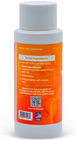 Toltrazuril 10.0% for Horses, Dogs, Cats, 60mL/2 Ounce, for Non-Food Chain Animals