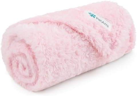 PetAmi Soft Plush Sherpa Dog Blanket for Pet Cat, Small 24x32, Pink