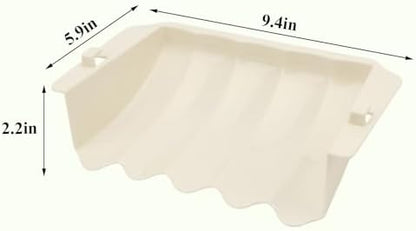 Hypeety Rabbit Hay Feeder Automatic Hay Rack for Guinea Pigs, White, 2pcs