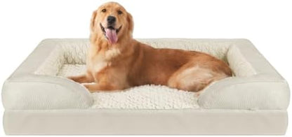INVENHO Orthopedic Dog Beds Large Sized, XL Washable Dog Sofa with Egg-Crate Foam, Waterproof Lining and Non-Skid Bottom
