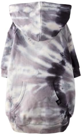 Pet Passion Rocky II Dog Hoodie, Black Tie Dye, XX-Large